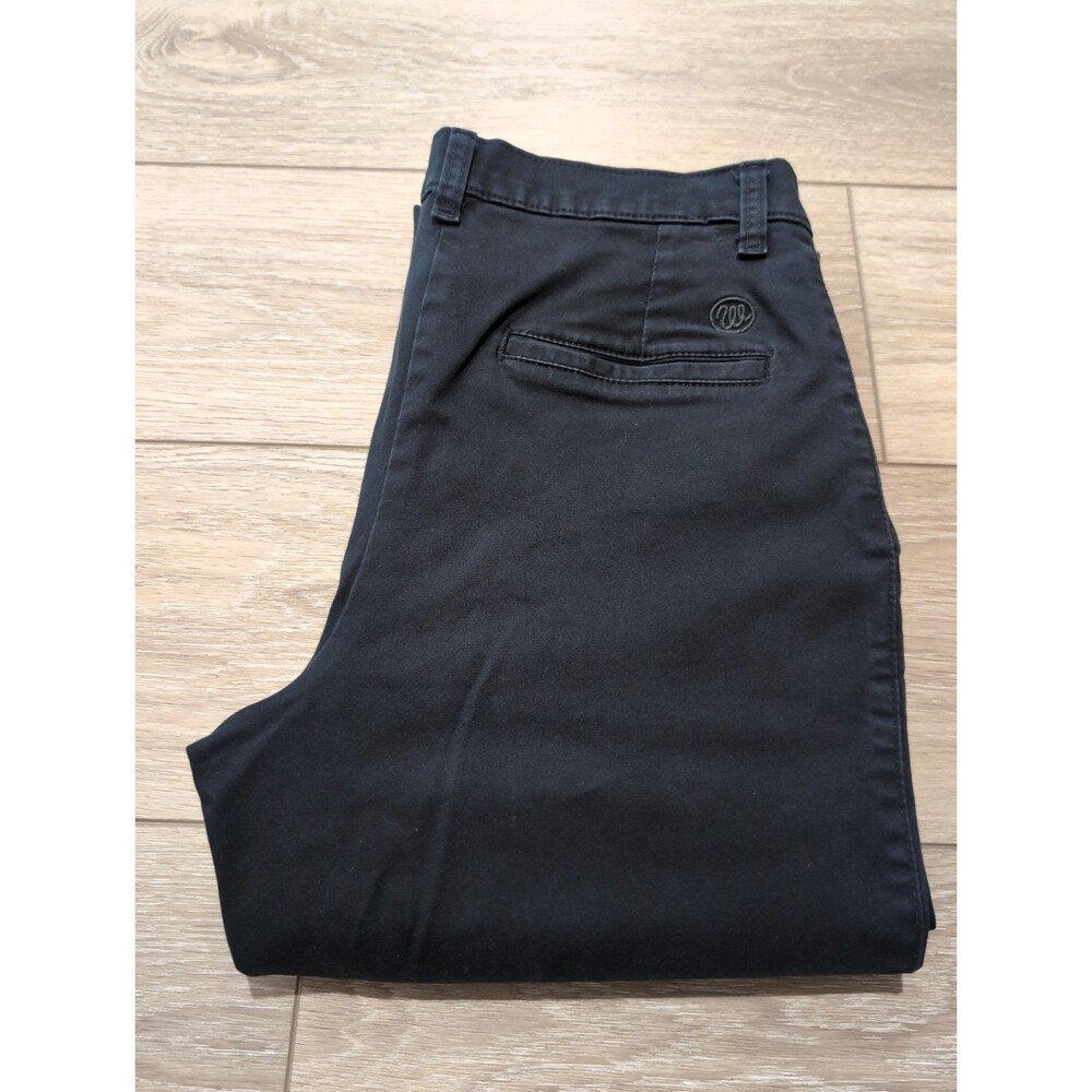 Wrangler Relaxed Fit Mens 31x32(29x32 Actual) Black Khaki Pants Flat Front Guc